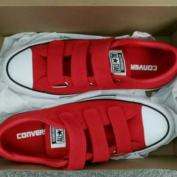CONVERSE CTAS 3V OX Enamel/ Red Shoes Sz US 8.5 - Picture 2 of 7